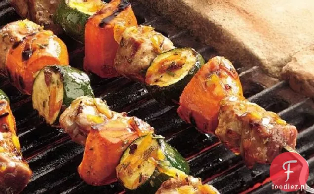 Grillowana wieprzowina i słodkie ziemniaki Kabobs