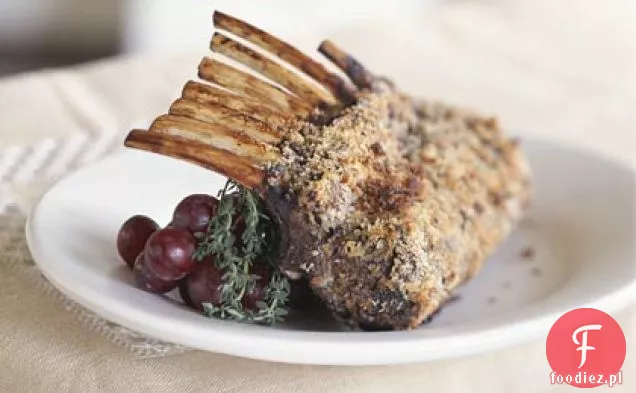Rosemary-Crusted Rack jagnięcina z sosem balsamicznym