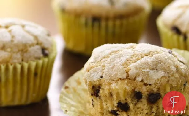 Muffinki Bananowe Z Kawałkami Czekolady (Biała Mąka Pełnoziarnista)