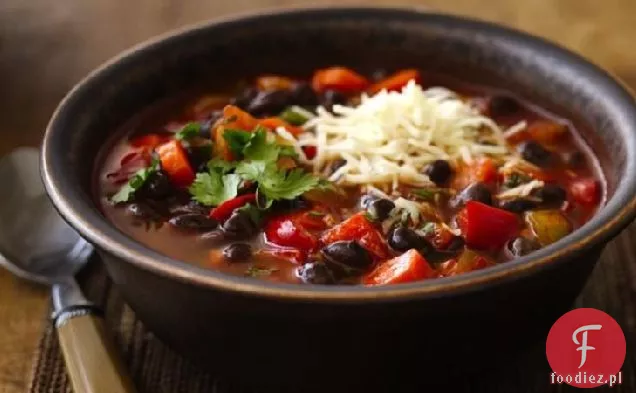 Chili z czarnej fasoli z kolendrą