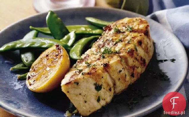 Grillowane Steki Z Czosnkiem Cytrynowym Halibut