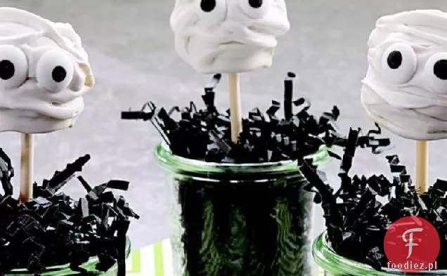 Halloween Mumia Brownie Pops