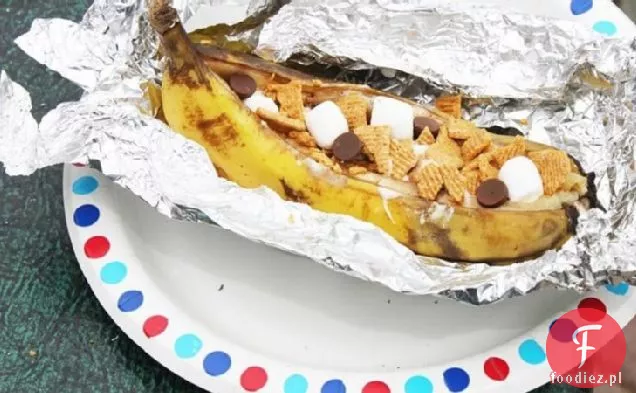 Ognisko S ' mores Banana łodzie