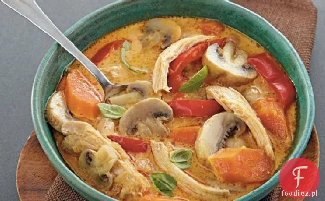 Wolnoopalająca Tajska Kokosowa Zupa Z Kurczaka