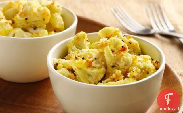 Pieczony kalafior z Asiago i pomarańczą