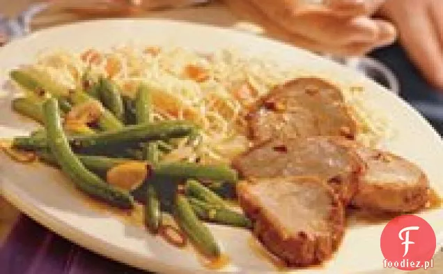 Pikantne grillowane polędwiczki wieprzowe z zieloną fasolką
