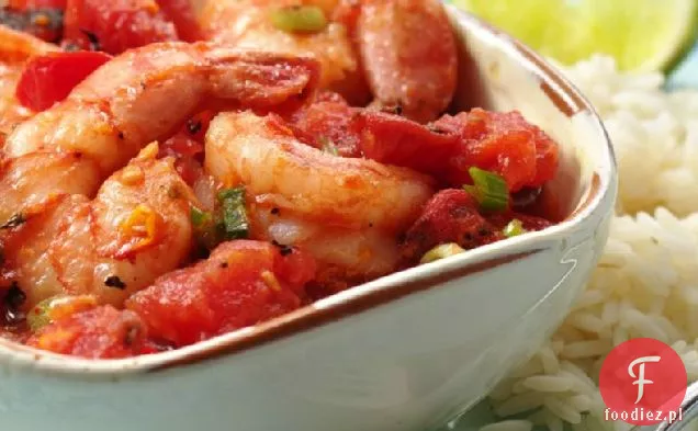 Ogień Pieczone Krewetki Veracruz