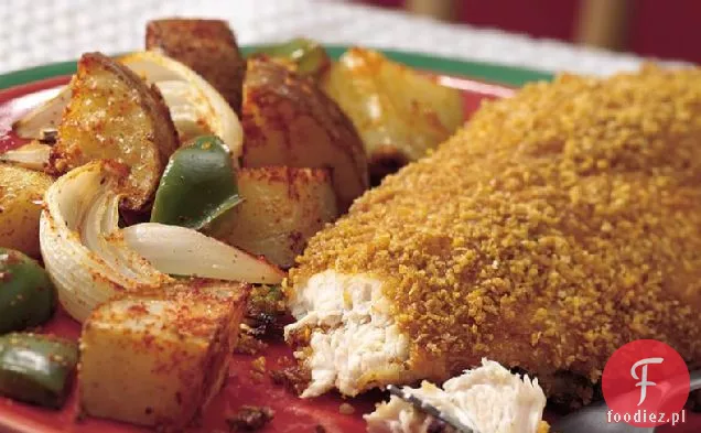 Kukurydziany obiad z kurczakiem i ziemniakami