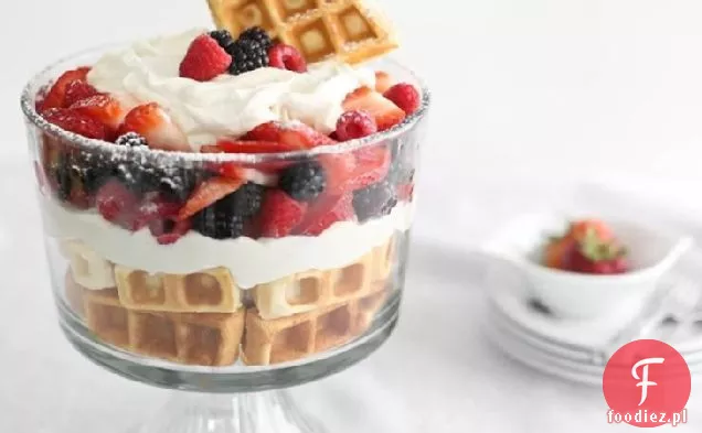 Summer Berry Waffle Trifle