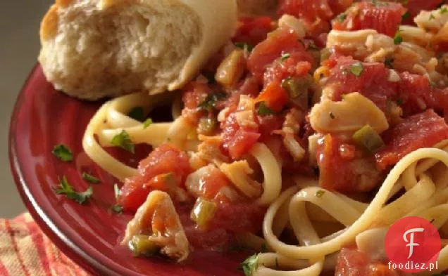 Linguine z sosem z czerwonych Małży