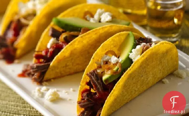 Wolno-Cooker Pikantne Beerbacoa Tacos