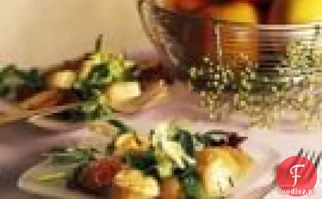 Wiosenne Sałaty Z Grejpfrutem I Podsmażonymi Przegrzebkami