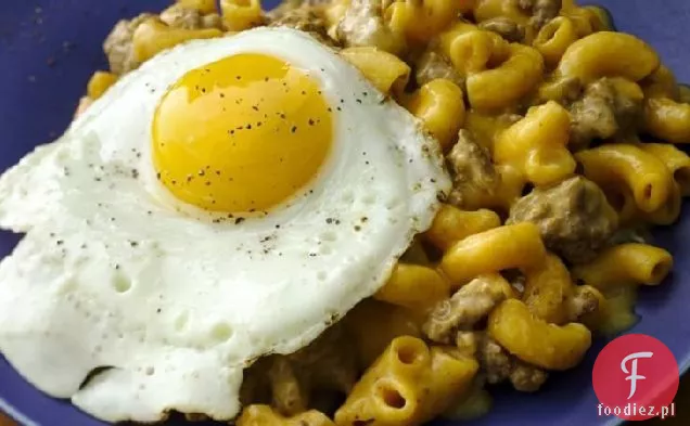 Smażone Jajko Cheeseburger Patelnia