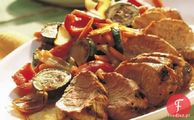 Grillowane polędwiczki wieprzowe z mieszanką warzywną