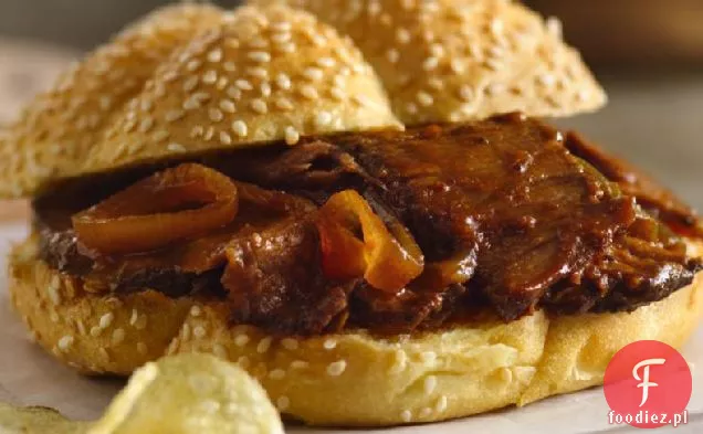 Slow-Cooker Barbecue Kanapki Z Wołowiną