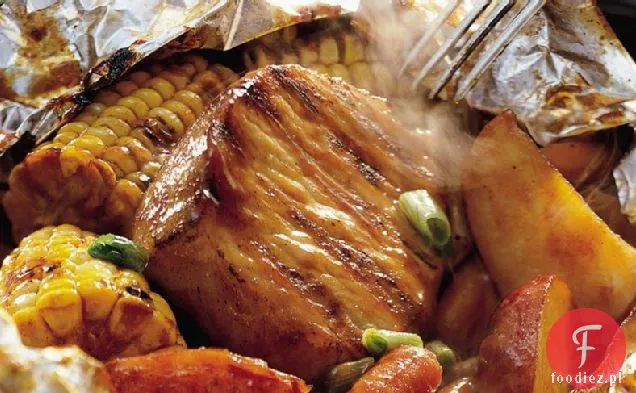 Grillowany miód BBQ wieprzowina paczki