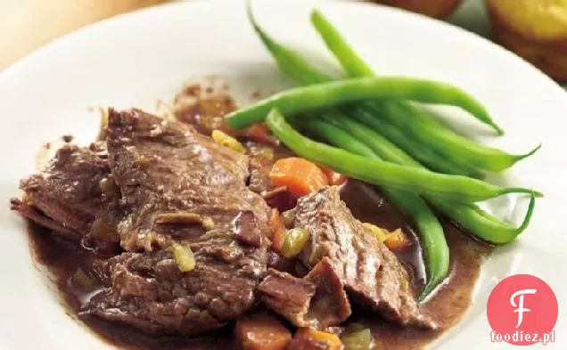 Pieczeń wołowa z boczkiem-sos Chili