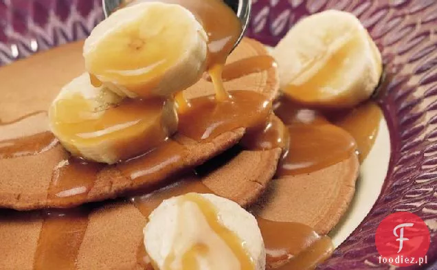Naleśniki kakaowe z kremową polewą karmelowo-bananową