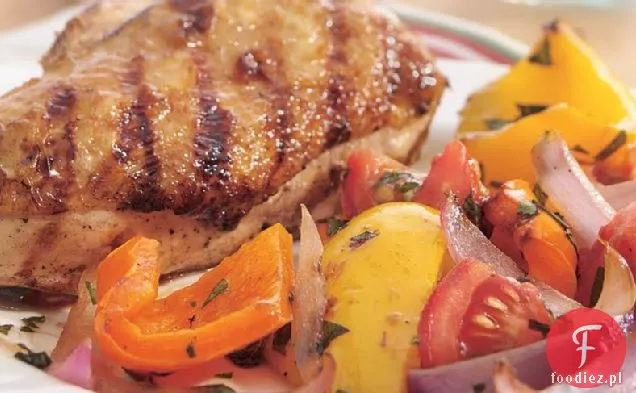 Grillowany Włoski kurczak i warzywa