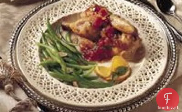 Grillowane kury kornwalijskie z sosem pomidorowo-pomarańczowym