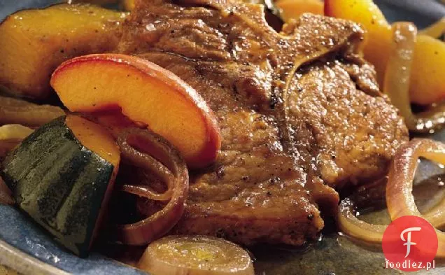 Wieprzowina z jabłkami i kabaczkiem