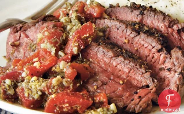 Stek z papryki z pieczonym Pesto z czerwonej papryki