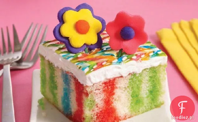 Tie Dye Poke Cake