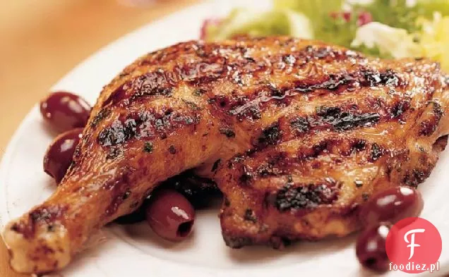 Grillowany Grecki Kurczak z czerwonym winem i czosnkiem