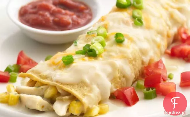 Skinny Kremowy Kurczak Enchiladas