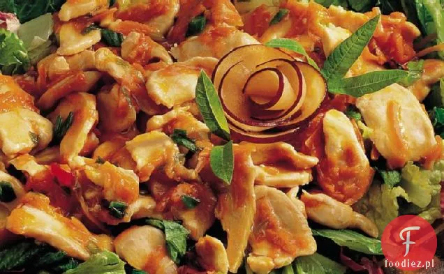 Bezglutenowa Sałatka z kurczakiem w sosie śliwkowym