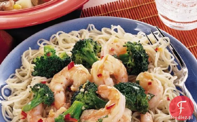 Krewetki i brokuły Lo Mein