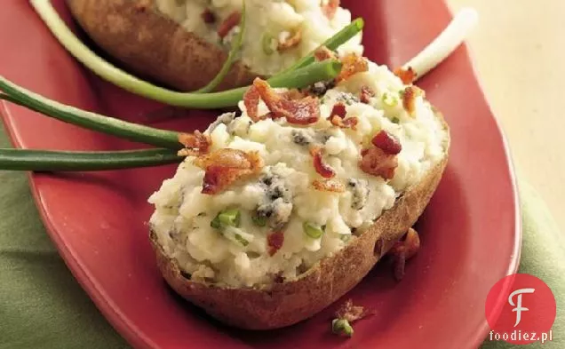 Gorgonzola dwa razy pieczone ziemniaki z boczkiem