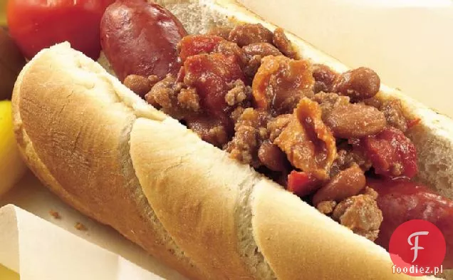 Wolno-Cooker Pieczone Pomidory Coney Pies Polewa