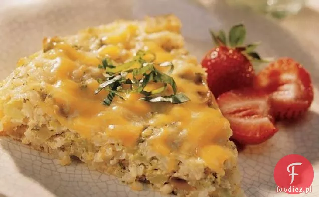 Serowy Piec z jajkiem i ryżem