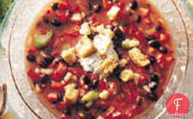 Gazpacho z bazylią Crème Fraîche