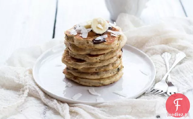 Ciemna Czekolada Kokosowy Bananowy Chleb Naleśniki