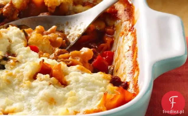 Trzy Serowo-Kiełbasowe Lasagne