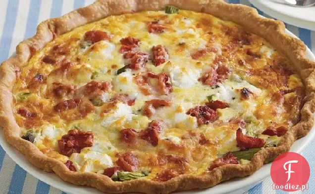 Quiche ze szparagami i kozim serem