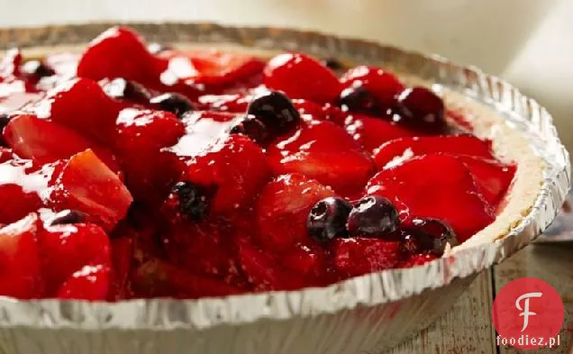 No-Bake Potrójne Ciasto Jagodowe