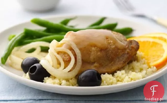 Kurczak przyprawiony miodem w sosie pomarańczowym