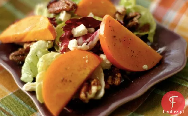 Sałatka Z Sałaty Bibb Z Persimmons I Sahale Pecans
