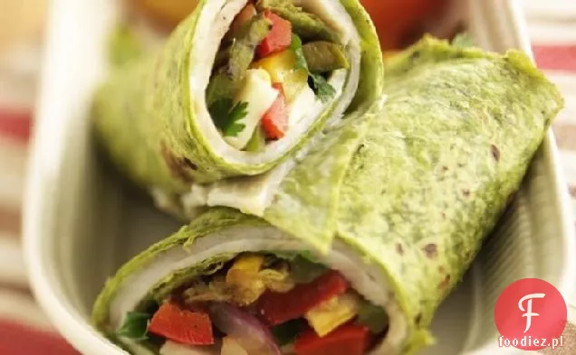 Healthified Veggie-Ranch Turkey Wraps