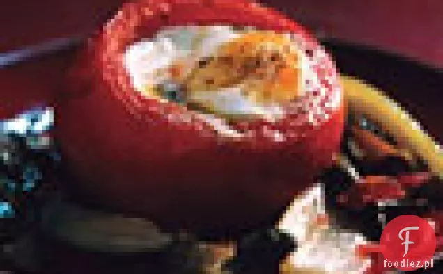 Pomidory nadziewane jajkiem z pancettą