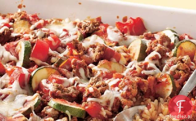 Serowa Zapiekanka wołowo-pomidorowa