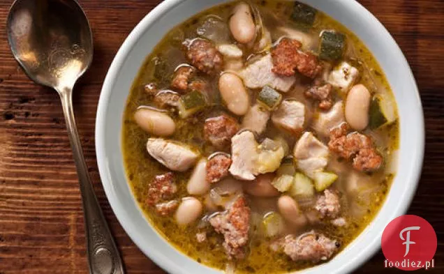 Zupa z Pesto, kurczaka i białej fasoli