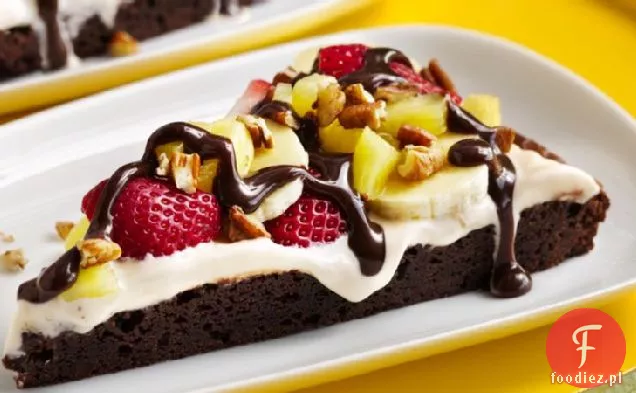 Banana Split Brownie Pizza