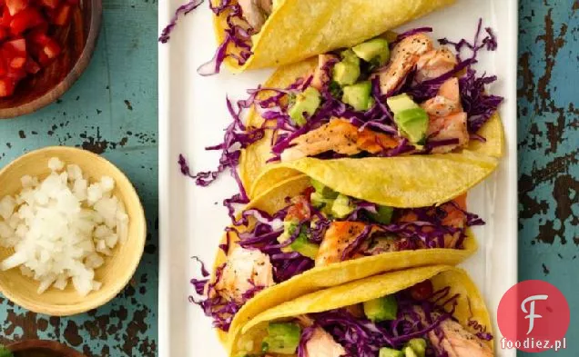 Grillowane Tacos z łososiem z grubym Guacamole