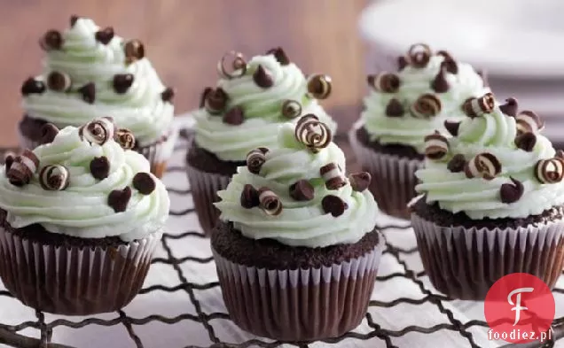 Mint Chocolate Chip Mini Cakes