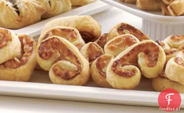 Szynka, Gruyère i Palmiery miodowo-musztardowe