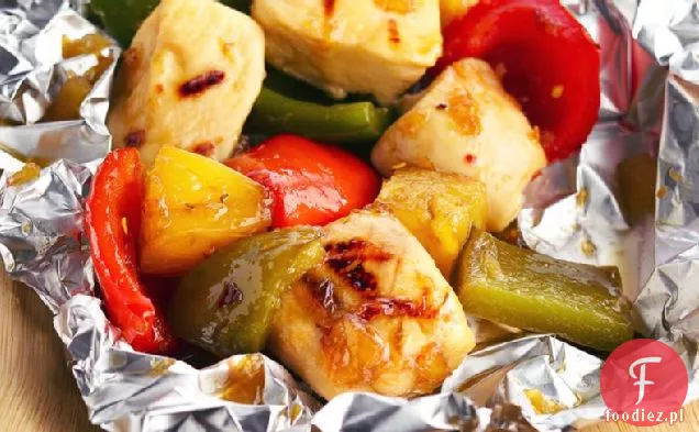 Opakowania Foliowe Z Grillowanym Ananasem-Kurczakiem